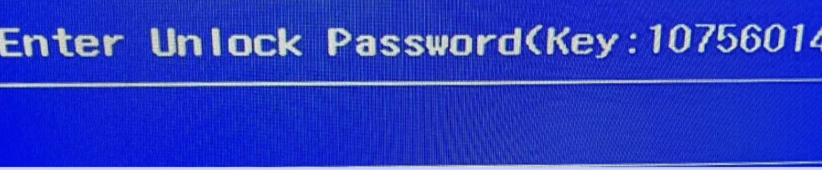 Acer 8 digits (numerical only) bios master password