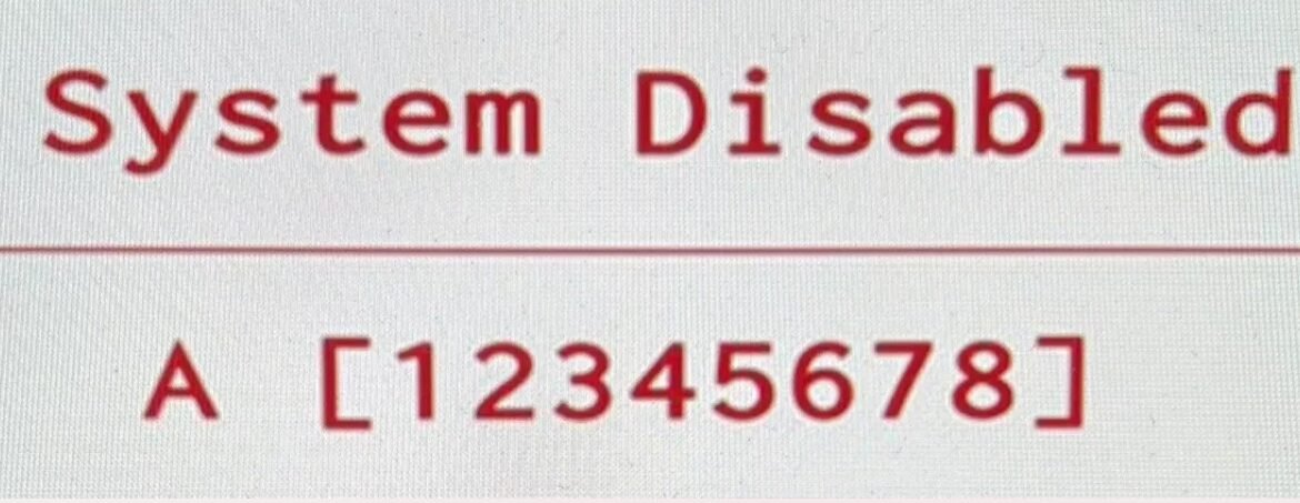 HP bios password for system disable in form A[12345678]